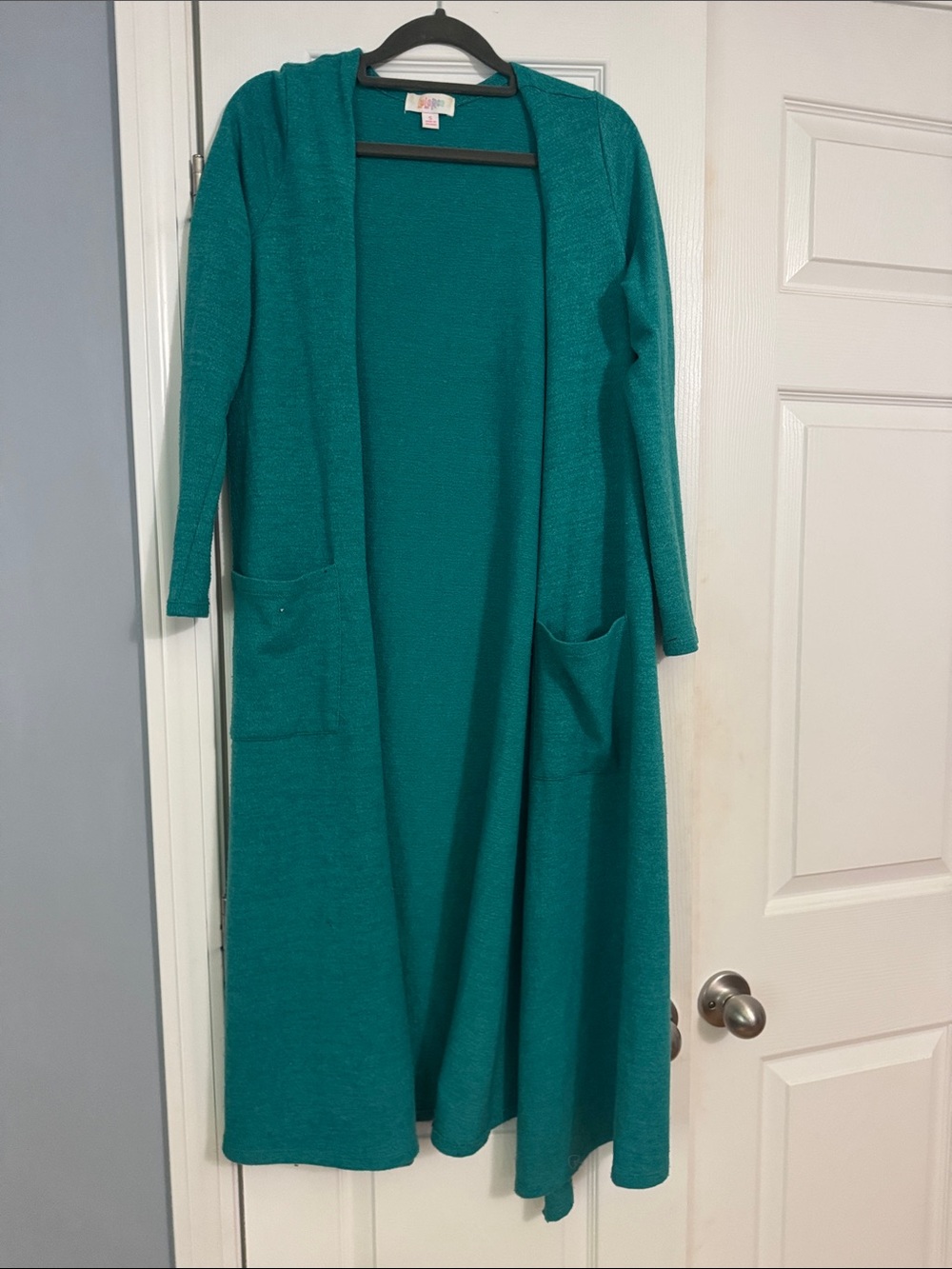 LuLaRoe Teal Open-Front Cardigan